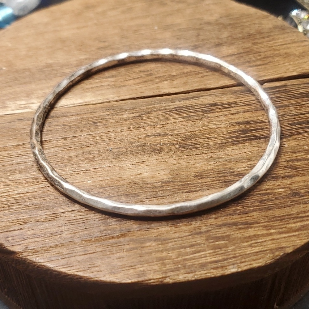 B3228 sterling hammered vintage estate bracelet